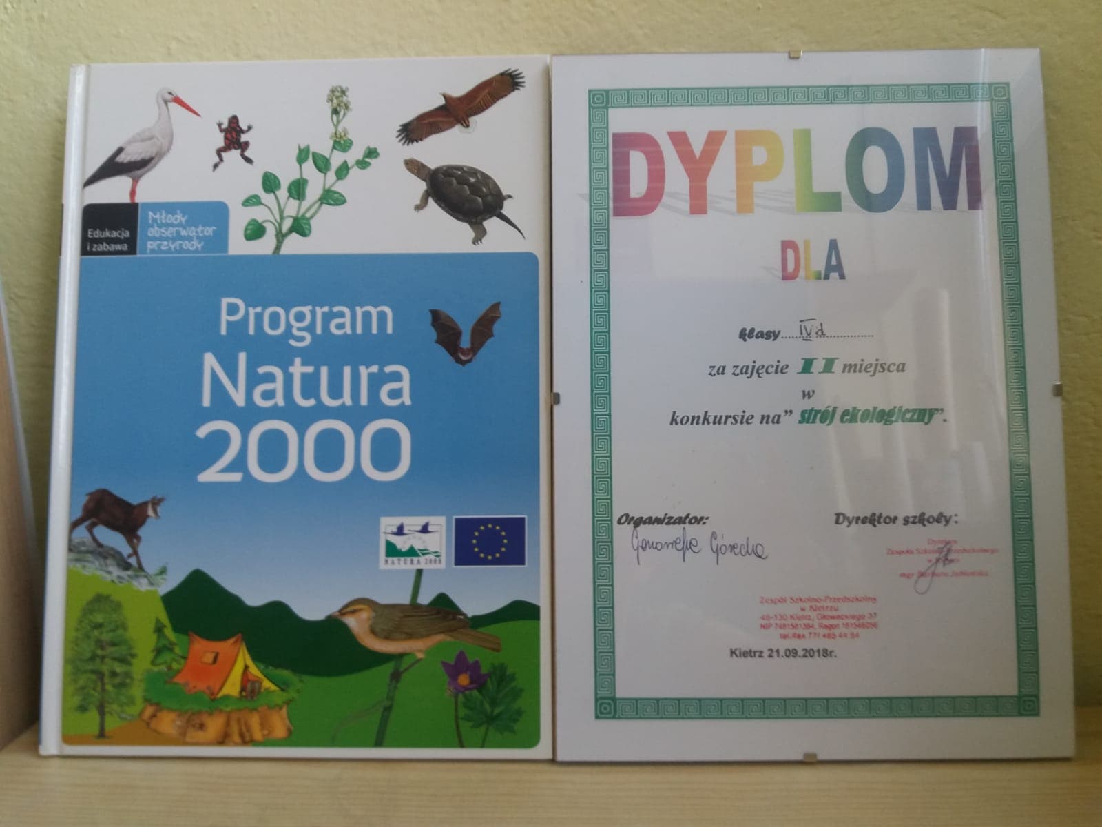 Nagroda za zajęcie II miejsca w Szkolnym Konkursie Ekologicznym